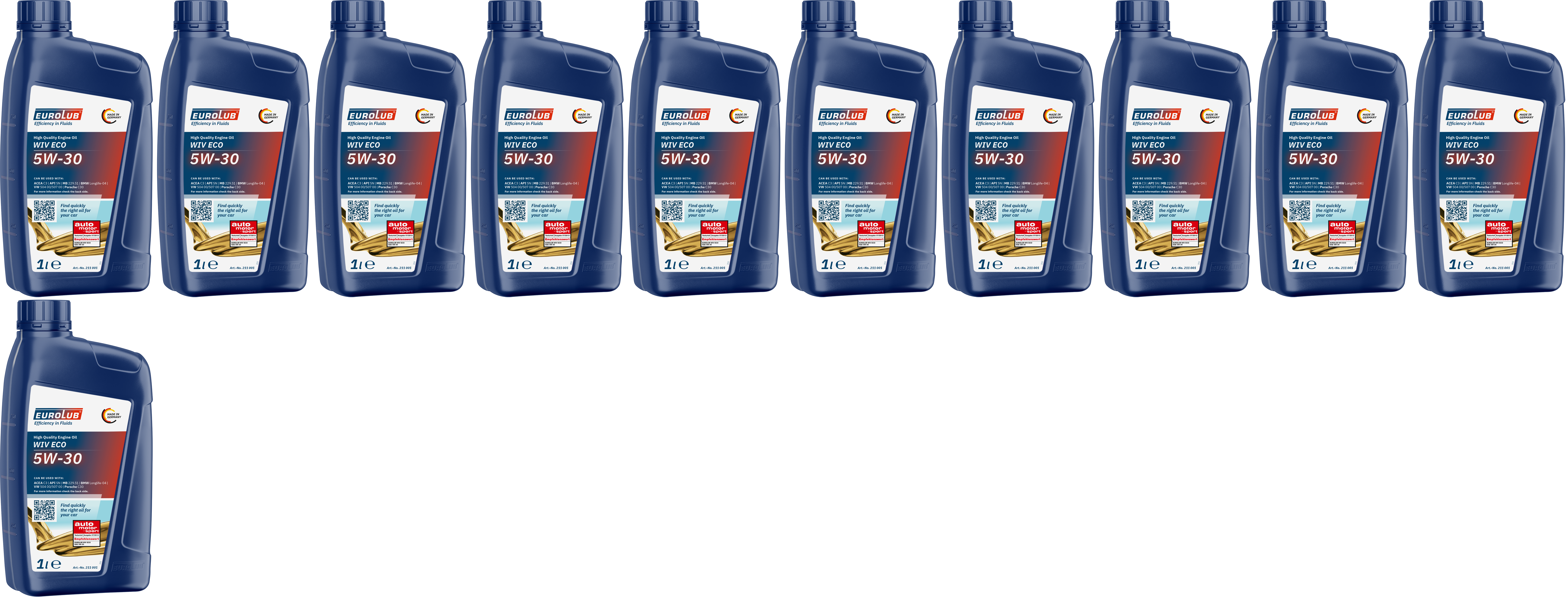 EUROLUB WIV ECO 5W-30 Motoröl 11x 1l = 11 Liter